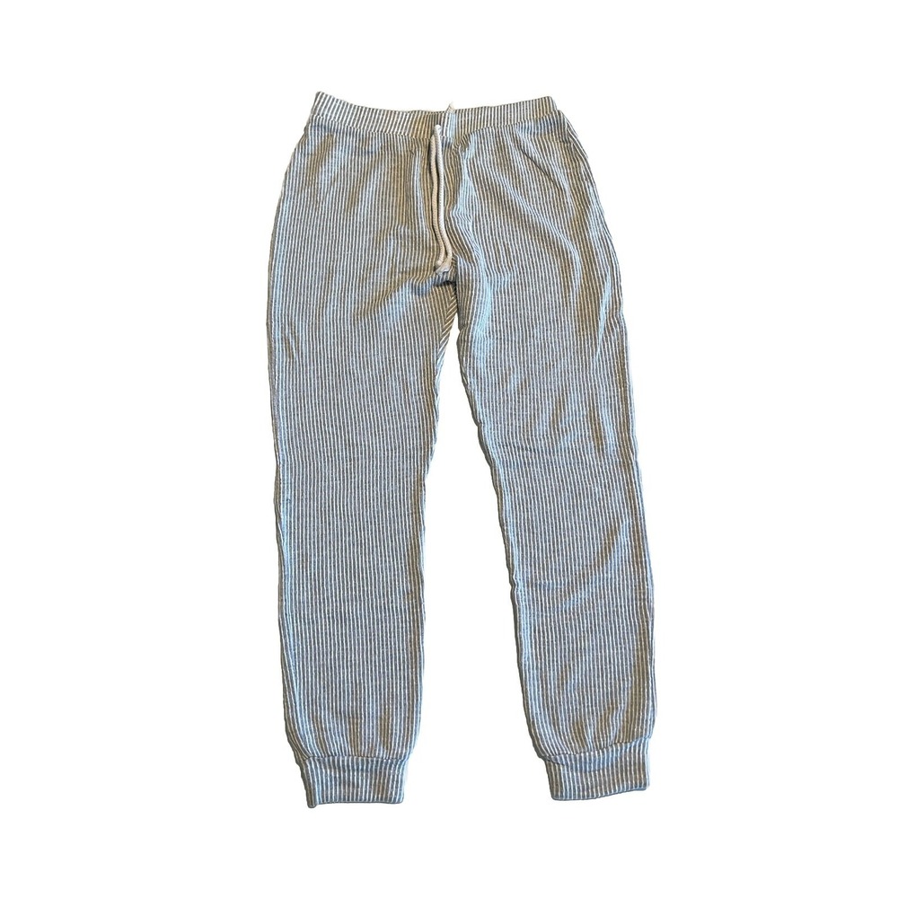 caution to the wind womens jogger pant Sz M pull on stripe gray comfort Lounge